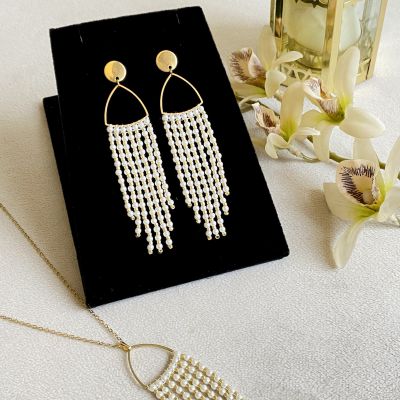 طقم لولي شراشيب ( حلق و سلسلة )