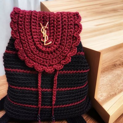 شنطه باك كروشيه 