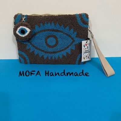 Tufted clutch tote bag 