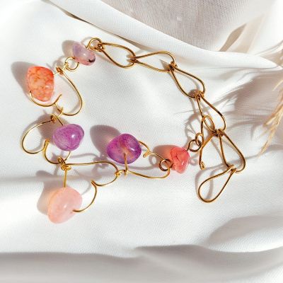 طقم فرفشة عقيق بروك ونحاس 