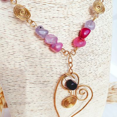 طقم فرفشة عقيق بروك ونحاس 