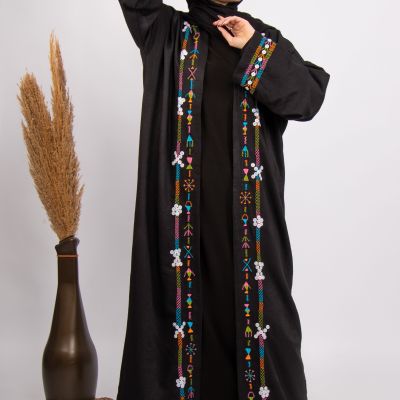 قفطان من الكتان مطرز يدوى من سيوة