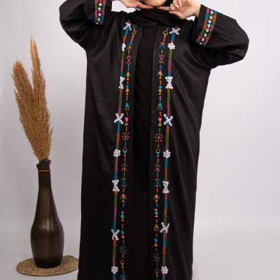 قفطان من الكتان مطرز يدوى من سيوة