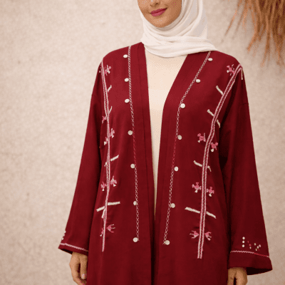 قفطان كتان مطرز يدوى فى سيوة