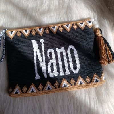 Name tapestry clutch 