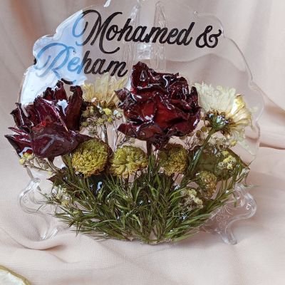 كوستر ريزن لحفظ الورد الطبيعى مقاس15 سم