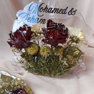 كوستر ريزن لحفظ الورد الطبيعى مقاس15 سم