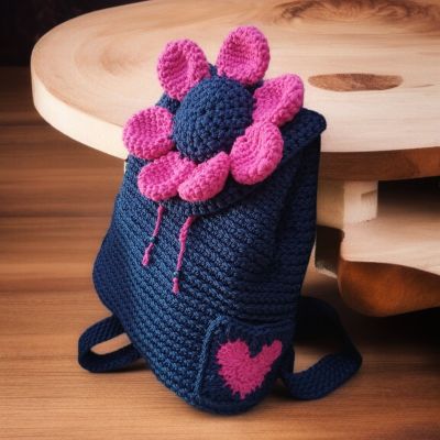 شنطه باك كروشيه 