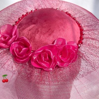  Burghandy Velvet fascinator 