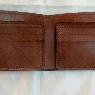 Genuine leather coloured wallet Handmade 
