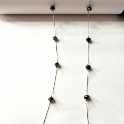 Chain glasses of crystal silver colour 