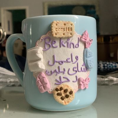Polymer clay mug for mom