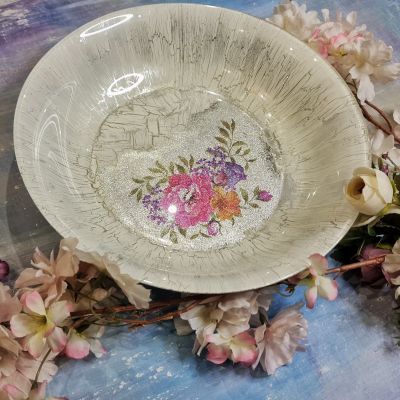 طبق زجاج عميق