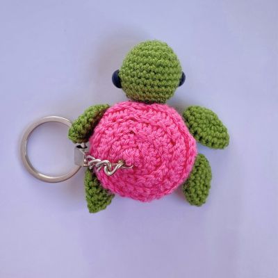 سلحفاة الوردة بالكروشيه