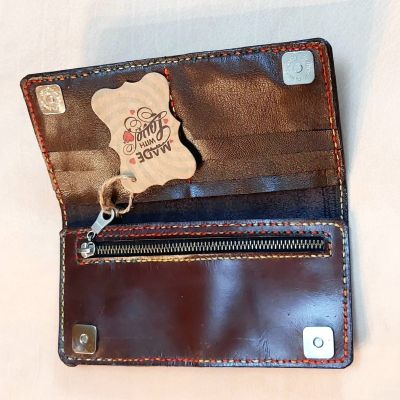 Genuine leather horse long wallet 
