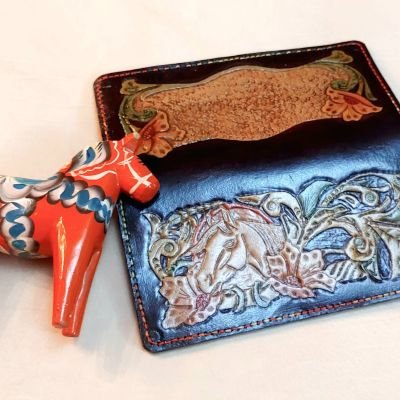 Genuine leather horse long wallet 