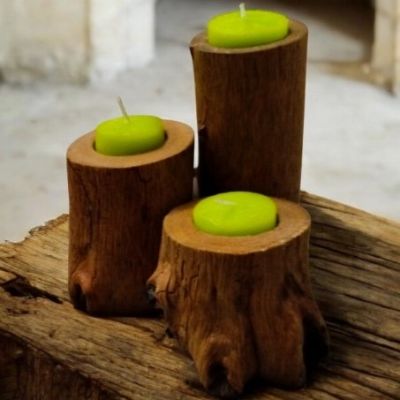 شمعدان خشب 