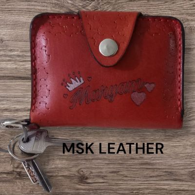 محفظه حريمى جلد طبيعى هاندميد 