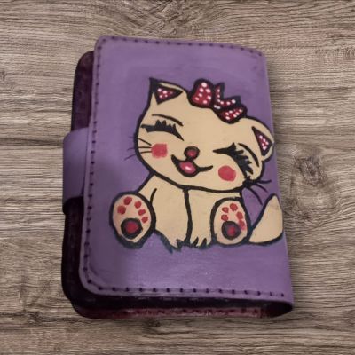 محفظه حريمى جلد طبيعى هاندميد 