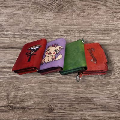 محفظه حريمى جلد طبيعى هاندميد 