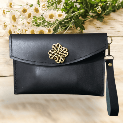 شنطه حريمى جلد طبيعى هاندميد 