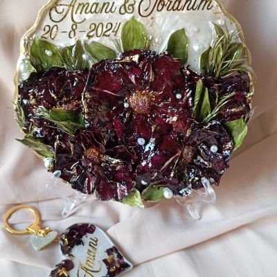 كوستر ريزن لحفظ الورد الطبيعى مقاس 20 سم