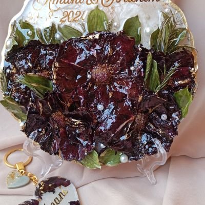 كوستر ريزن لحفظ الورد الطبيعى مقاس 20 سم