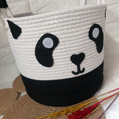 Baby room basket panda shape