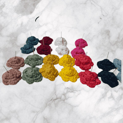 حلق كروشيه وردة 🌹 