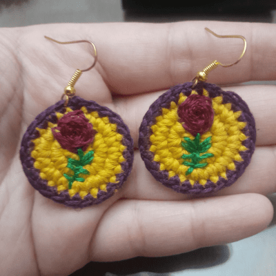 حلق كروشيه مميز جداا