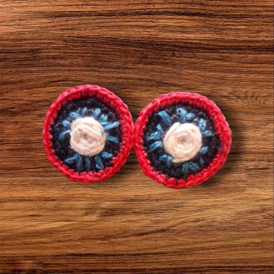 حلق كروشيه وردة 🌹 