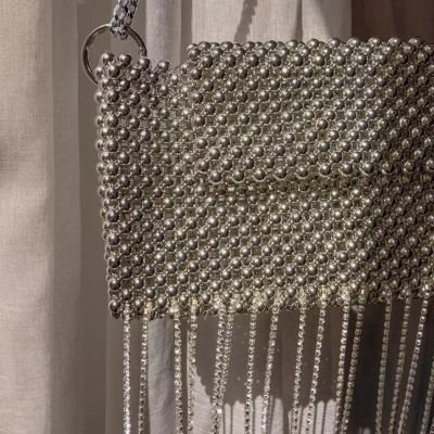 Strass silver bag