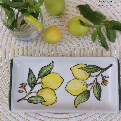 طبق خزفى مزخرف