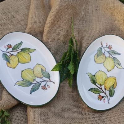 طبق خزفى مزخرف