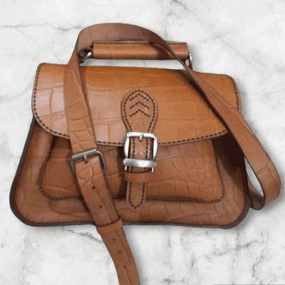 Women's bag made of natural leather
