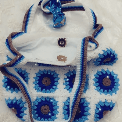 شنطة كروشيه عمليه جداا 💕