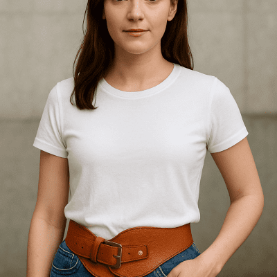 حزام جلد طبيعي 