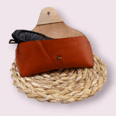 100% Handmade Genuine Leather Glasses Case