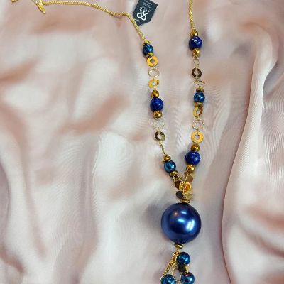 سلسله من الدهب الصينى الجولد من احجار العقيق وفواصل هيماتيت 