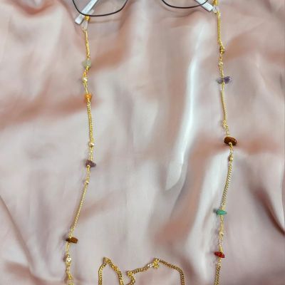 سلسله نظاره من الدهب الصينى الجولد باحجار متنوعه