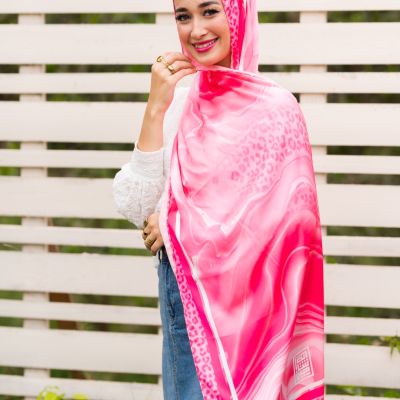 Pink jungle - silk satin 