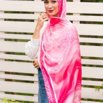 Pink jungle - silk satin 