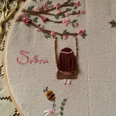 طارة اسم مطرزة 