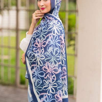 Midnight bloom - chiffon 