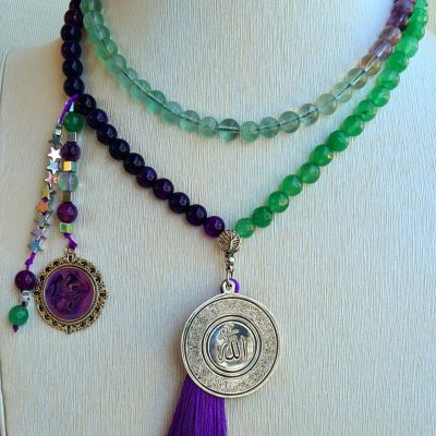 Natural fluorite rosary.