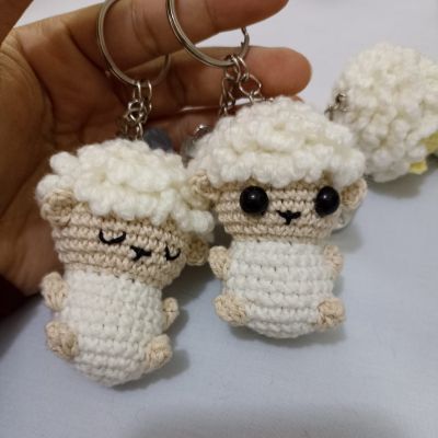 Cute Crochet Sheep Keychain – Bag Charm & Key Holder