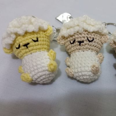 Cute Crochet Sheep Keychain – Bag Charm & Key Holder