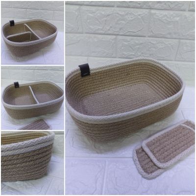 باسكت منظم من خيوط الخيش 