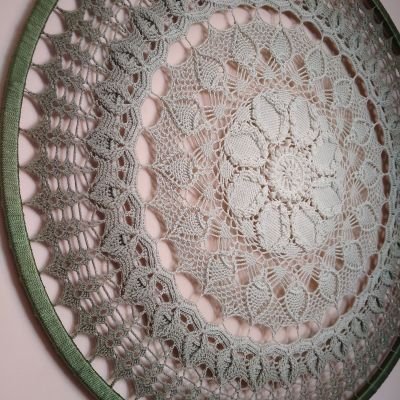 Handmade crochet tableau