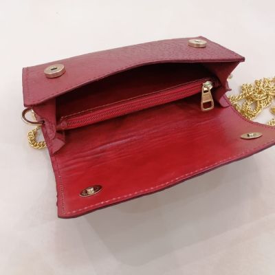 Genuine leather  crocodile print clutch 